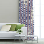 Tecido Estampa Maiorquina Tricolor Azul - Ribes y Casals