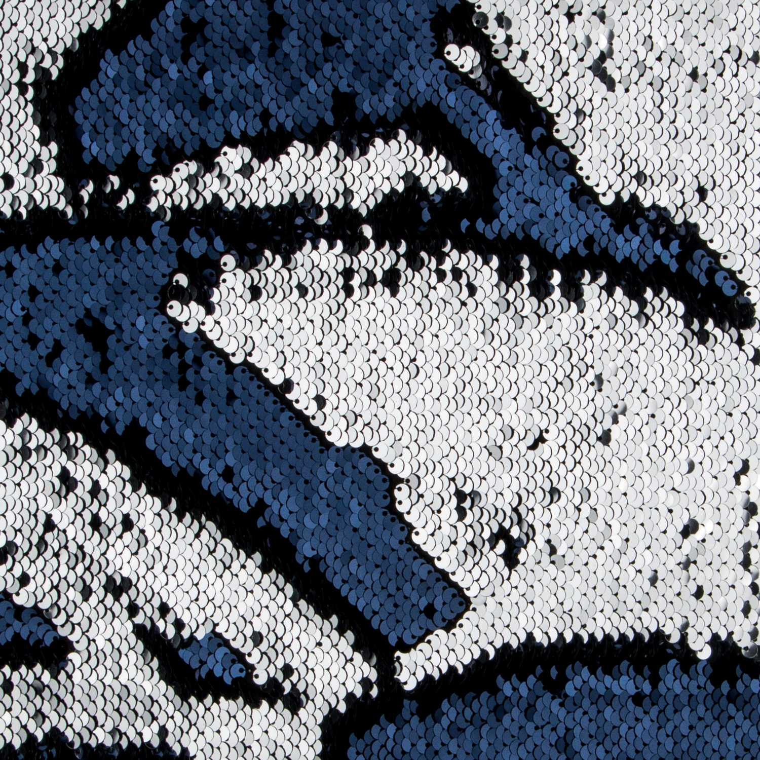 Tela Lantejoula Dos Faces Marinho-Prata - Ribes y Casals