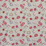 Tecido Loneta Bolas de Natal Pedra - Ribes y Casals