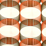 Tecido Loneta Estampado Anéis Laranja - Ribes y Casals