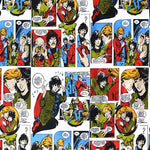 Tecido Loneta Estampado Banda Desenhada a Cores - Ribes y Casals