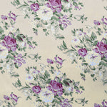 Tecido Lona Estampado Flores Rosa Fundo Cru - Ribes y Casals