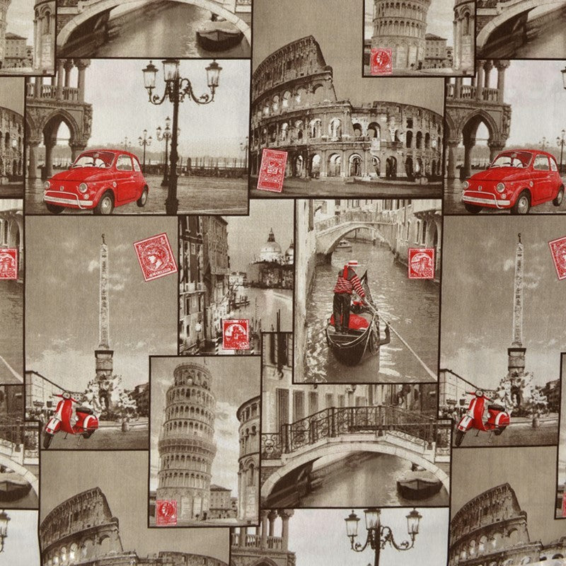 Tecido Loneta Estampado Itália - Ribes y Casals