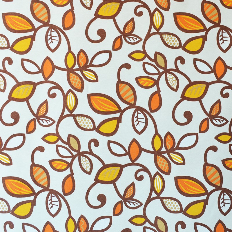 Tecido Loneta Estampado Ramos Castanho - Ribes y Casals