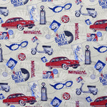 Tecido Lona Estampado Estrada 66 Cru - Ribes y Casals