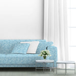 Tecido Lona Jacquard Azul Céu - Ribes y Casals