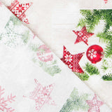 Tecido Loneta Natal Ornamentos Estrelha - Ribes y Casals