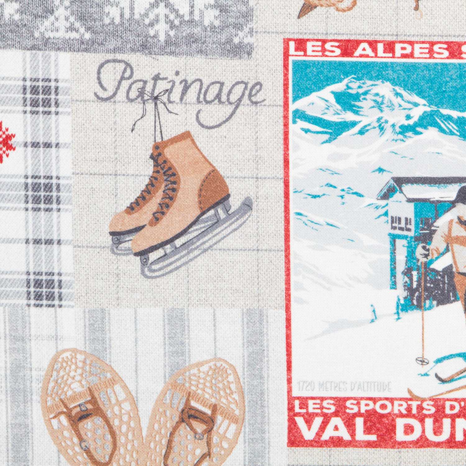 Tecido Loneta Natal Alpes - Ribes y Casals