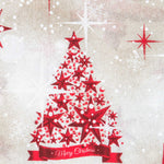 Tecido Loneta Natal Arvore Vermelho - Ribes y Casals