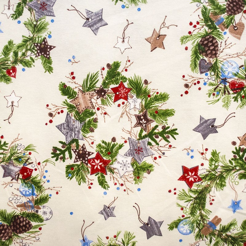 Tecido Lona Decoração de Natal Branco - Ribes y Casals