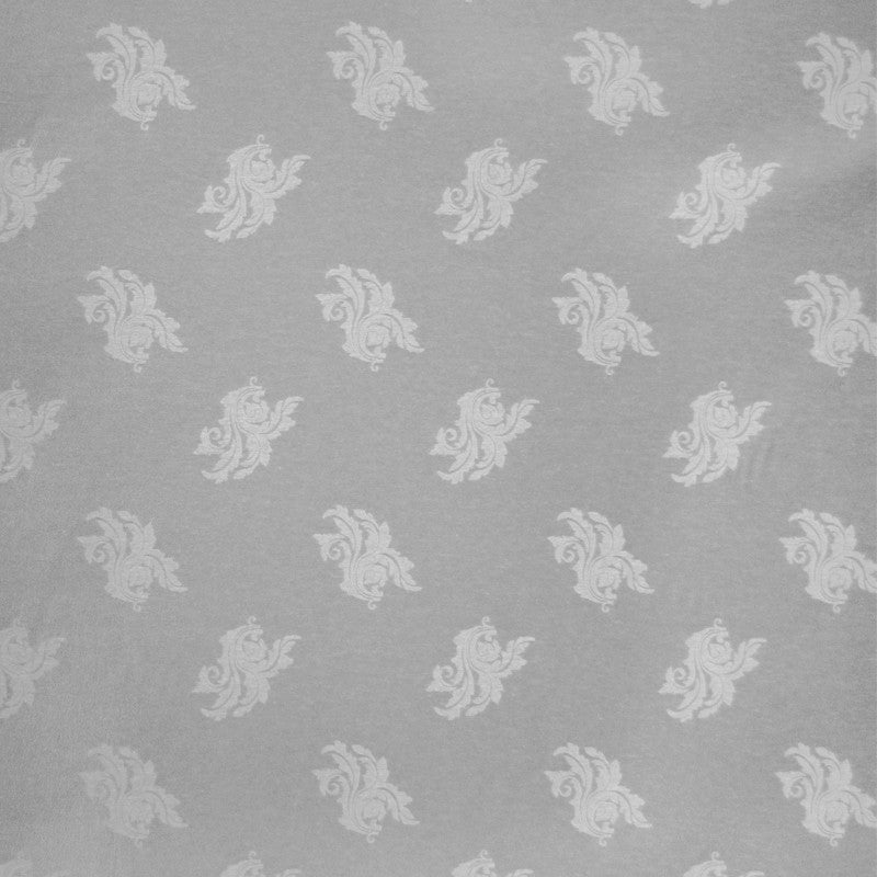 Tecido Lona Folhas de Natal Fundo Prata - Ribes y Casals