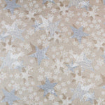 Tela Loneta Navidad Lacado Estrella Plata - Ribes y Casals