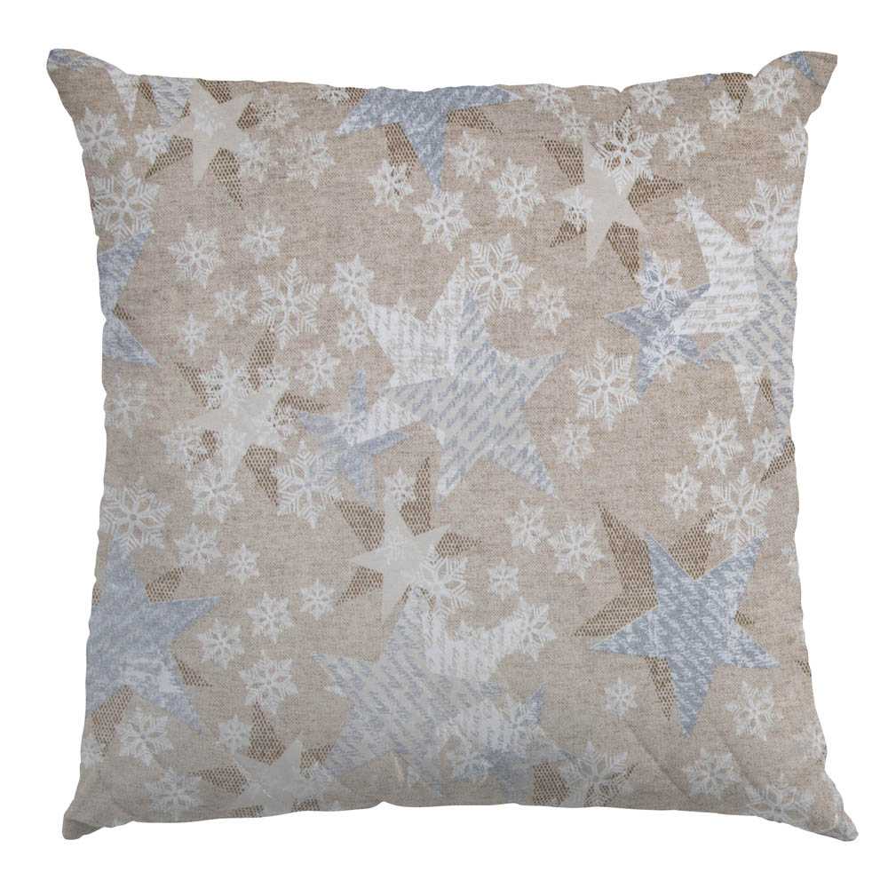 Tela Loneta Navidad Lacado Estrella Plata - Ribes y Casals