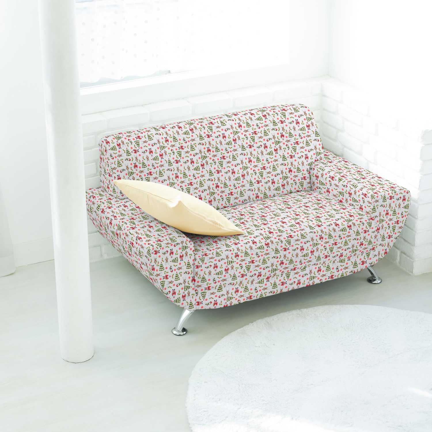 Tela Loneta Navidad Muñeco y Reno - Ribes y Casals