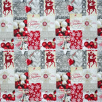 Tecido Lona Natal Patch Merry Christmas - Ribes y Casals