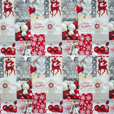 Tecido Lona Natal Patch Merry Christmas - Ribes y Casals