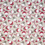 Tecido Lona Natal Pai Natal Bege - Ribes y Casals