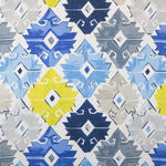 Tecido Lona Panamá Geométrica Azul - Ribes y Casals