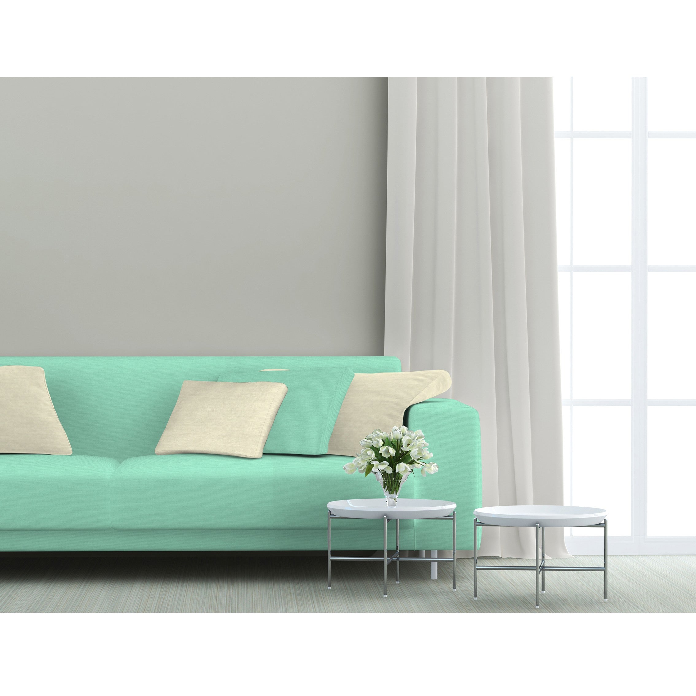 Retal Tela Loneta Verde Agua 160x280 cm - Ribes y Casals