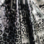 Tecido Lycra Brilhante Leopardo Prata - Ribes y Casals