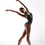 Tecido Lycra Brilhante Leopardo Prata - Ribes y Casals