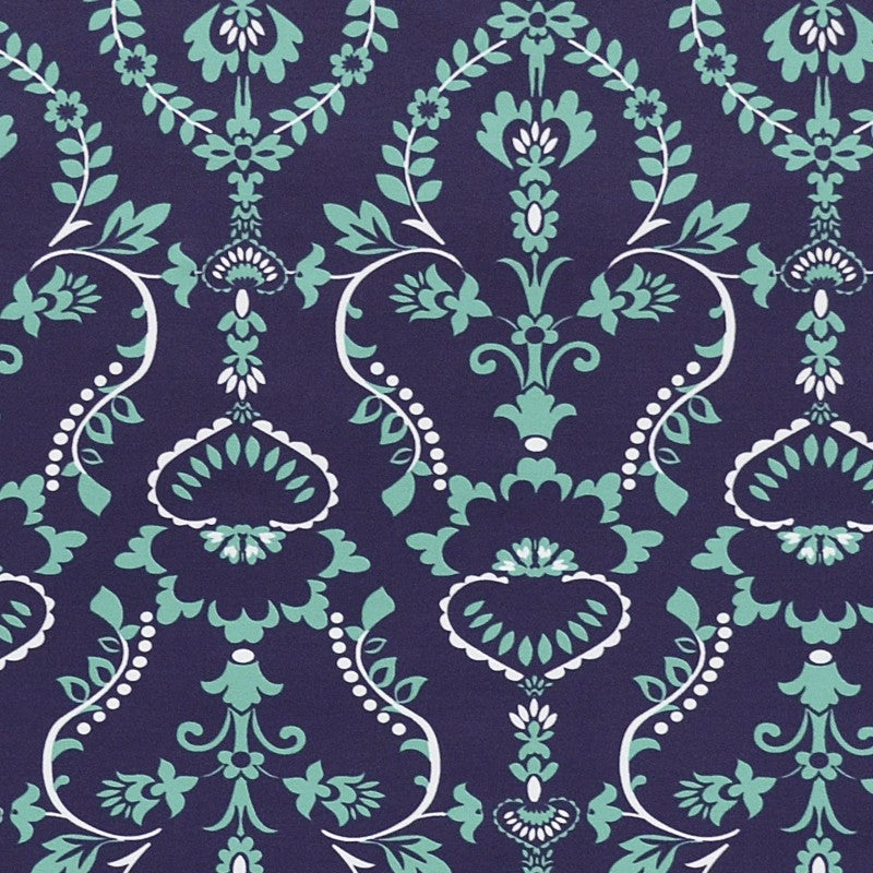 Tecido de Licra Estampado Mosaico Azul-marinho - Ribes y Casals