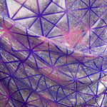 Tecido Lycra Hologram Losango Fúcsia Lilás - Ribes y Casals