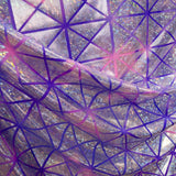 Tecido Lycra Hologram Losango Fúcsia Lilás - Ribes y Casals