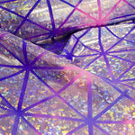 Tecido Lycra Hologram Losango Fúcsia Lilás - Ribes y Casals