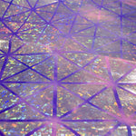 Tecido Lycra Hologram Losango Fúcsia Lilás - Ribes y Casals