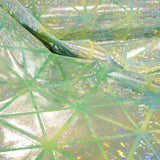 Tecido Lycra Hologram Losango Pistáchio Azul - Ribes y Casals