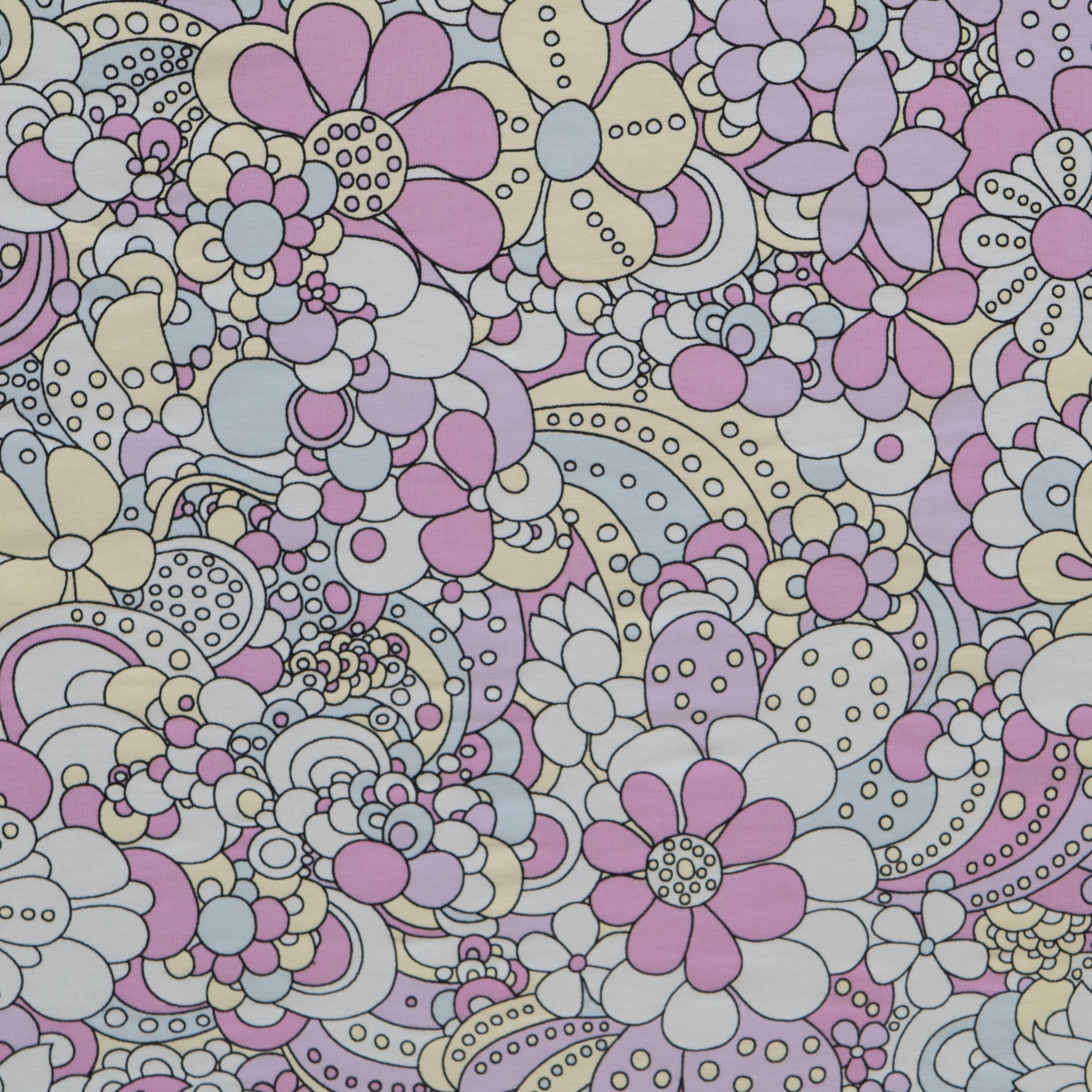 Tecido Mágico Flores Branca - Ribes y Casals