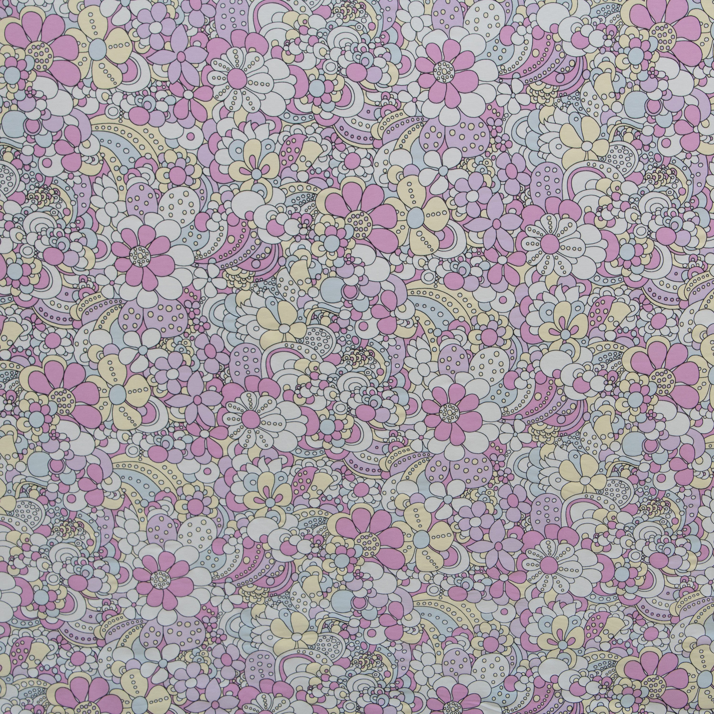 Tecido Mágico Flores Branca - Ribes y Casals