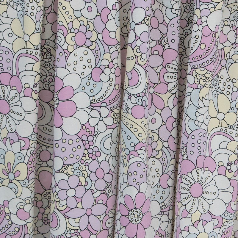 Tecido Mágico Flores Branca - Ribes y Casals