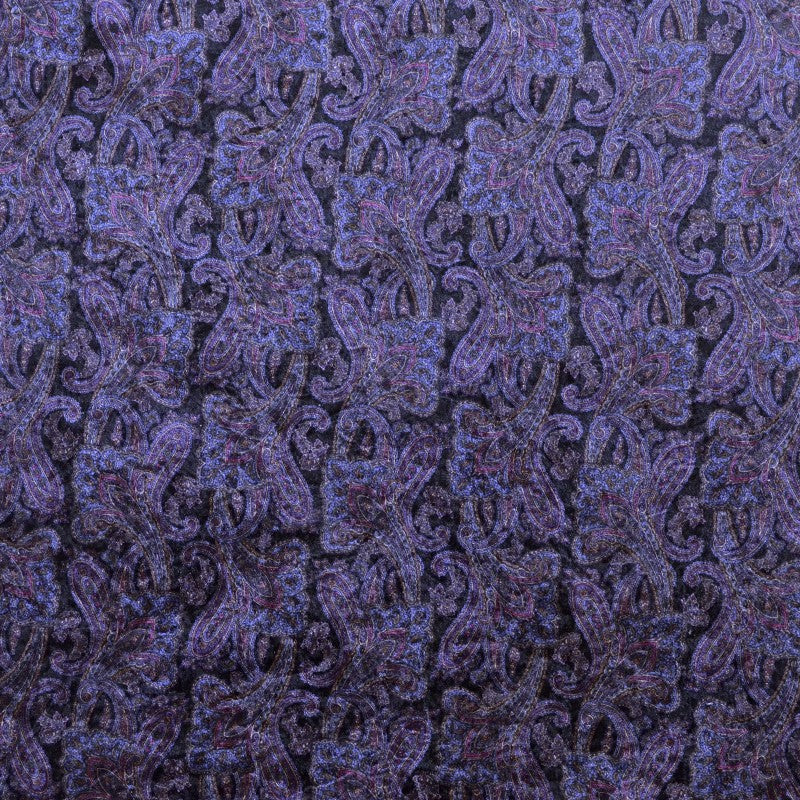 Tecido Martelé Estampado Paisley Preto - Ribes y Casals