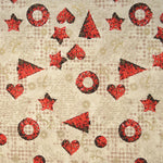 Tecido Merry Christmas Bege - Ribes y Casals