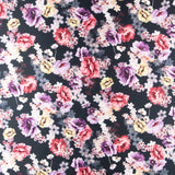 Tela Raso Mikado Ramajes Azul - Ribes y Casals