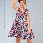 Tela Raso Mikado Ramajes Azul - Ribes y Casals