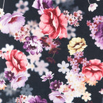 Tela Raso Mikado Ramajes Azul - Ribes y Casals