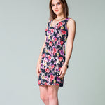 Tela Raso Mikado Ramajes Azul - Ribes y Casals