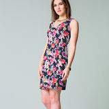 Tela Raso Mikado Ramajes Azul - Ribes y Casals