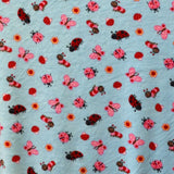 Tecido Minky Bichos Azul - Ribes y Casals
