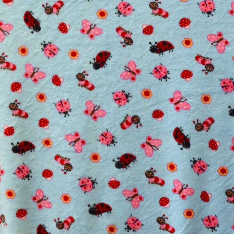 Tecido Minky Bichos Azul - Ribes y Casals