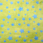 Tecido Minky Estrelas Pistáchio Azul - Ribes y Casals