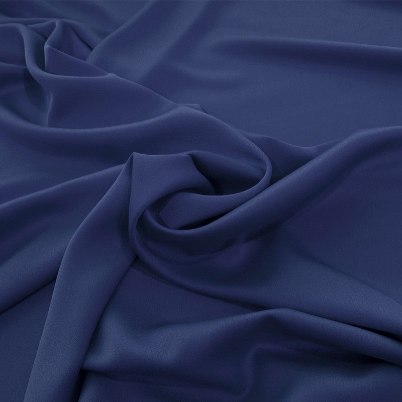 Tecido New Crepe Cetim Azul Noite - Ribes y Casals