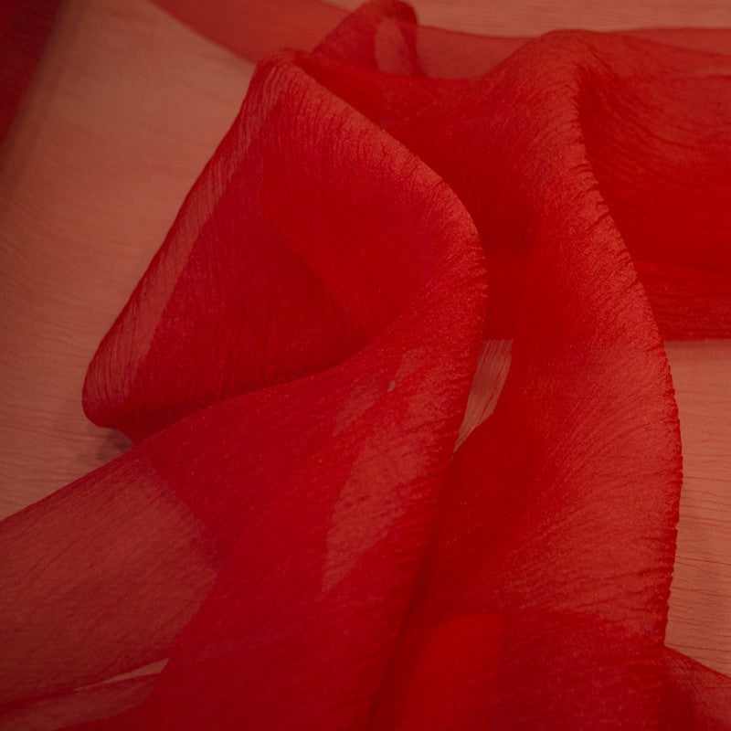 Tecido Organza Crush Vermelho - Ribes y Casals