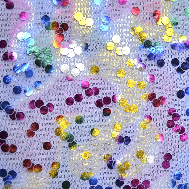 Tecido de Organza Estampado às Bolinhas Azuis - Ribes y Casals