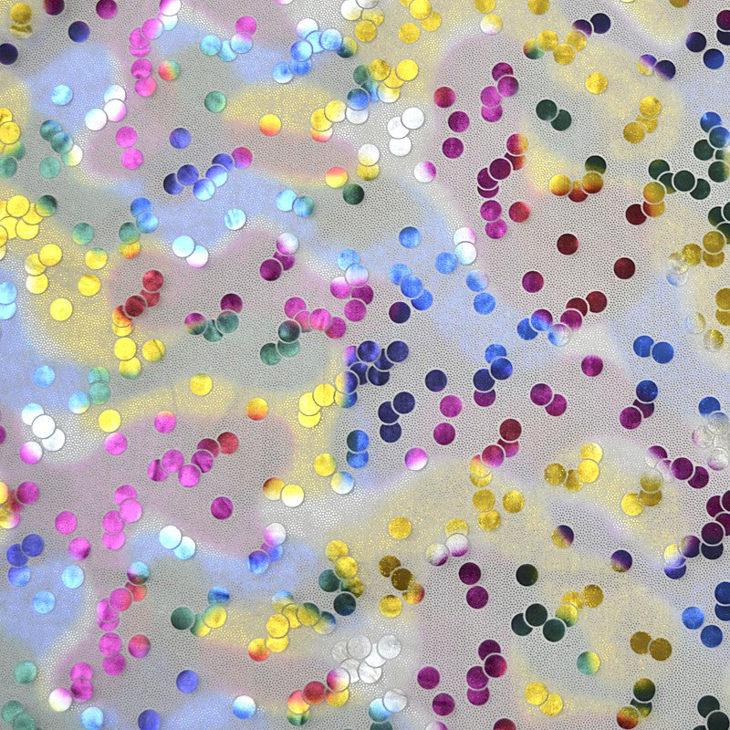 Tecido de Organza Estampado às Bolinhas Azul-celeste - Ribes y Casals