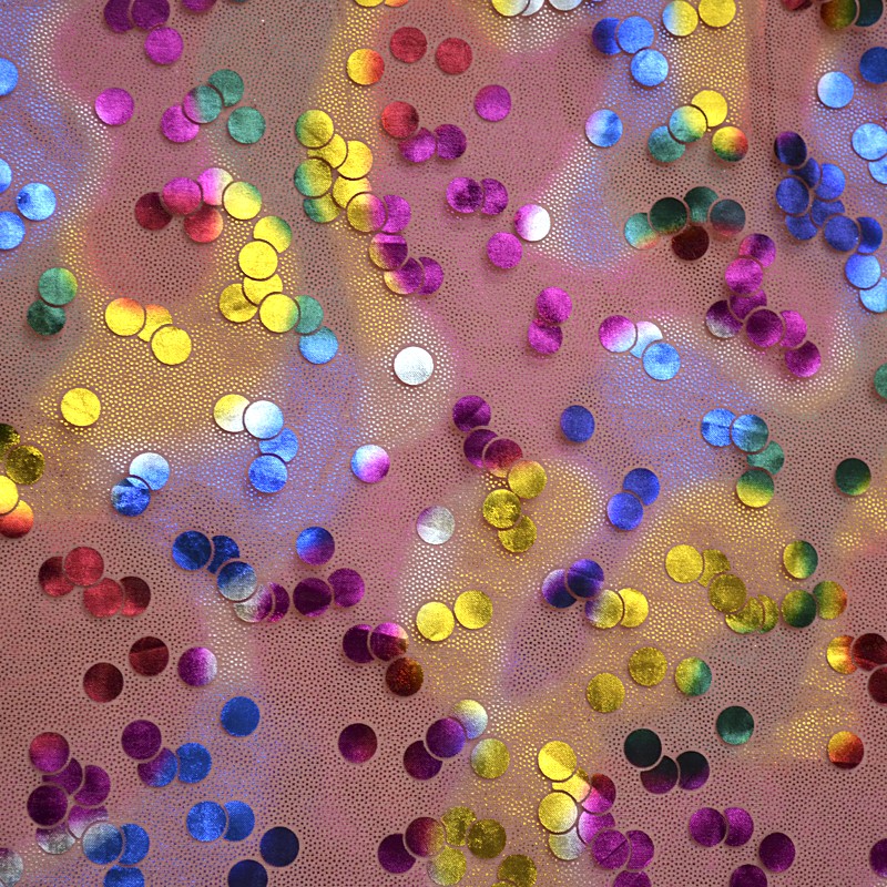 Tecido de Organza Estampado às Bolinhas Grená - Ribes y Casals