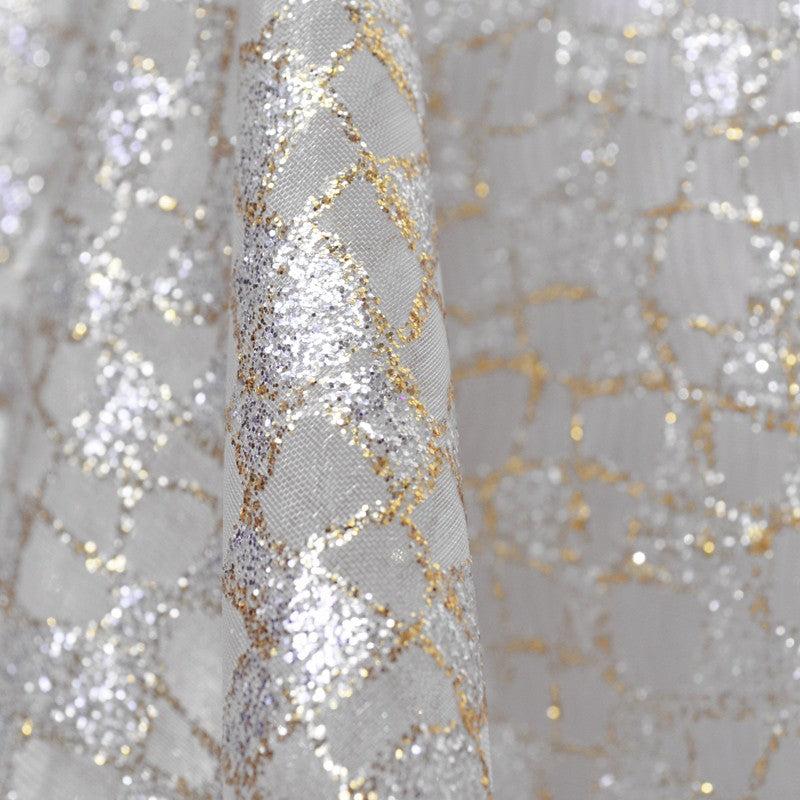 Tecido de Organza Lamé Prateado - Ribes y Casals